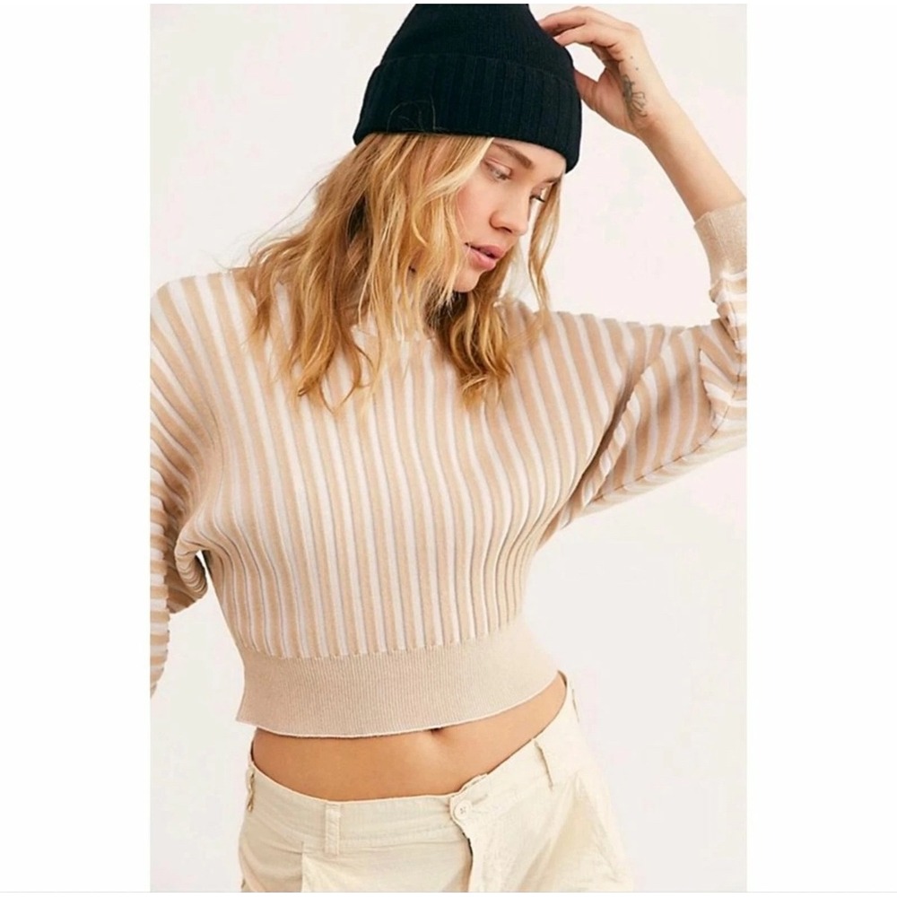 Free people mad chill‎ turtleneck ribbed crop sweater